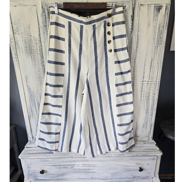 NWT Maeve Striped Sailor Culotte Pants - Size 12 - Picture 6 of 6